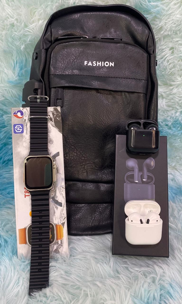 Smartwatch T500 + Audifono Pro 5 mini + Bolso Antirrobo