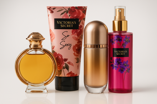 KIT 2 PERFUMES + CREMA + BODY SPLASH